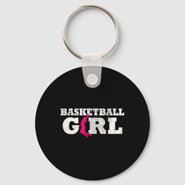 Chaveiro Jogadora de basquetebol Silhouette Sport Gift (Frente)