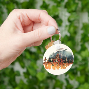 Chaveiro Jogadores de basquete de futebol do Vintage Sports