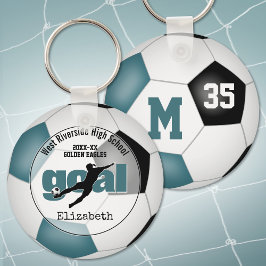 Chaveiro jogadores de futebol preto teal comprar 1 ou prese
