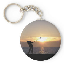 Jogando Golfe Ao Sunset