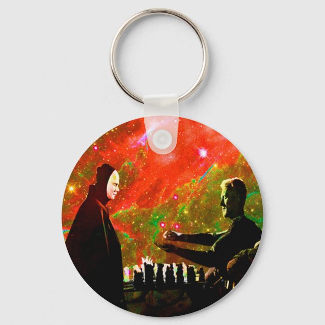 Chaveiro Jogando xadrez com a morte (Frente)