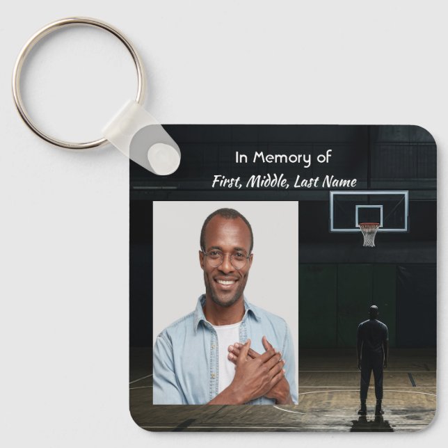 Chaveiro Jogo de basquete no cartão de bolso memorial (Frente)