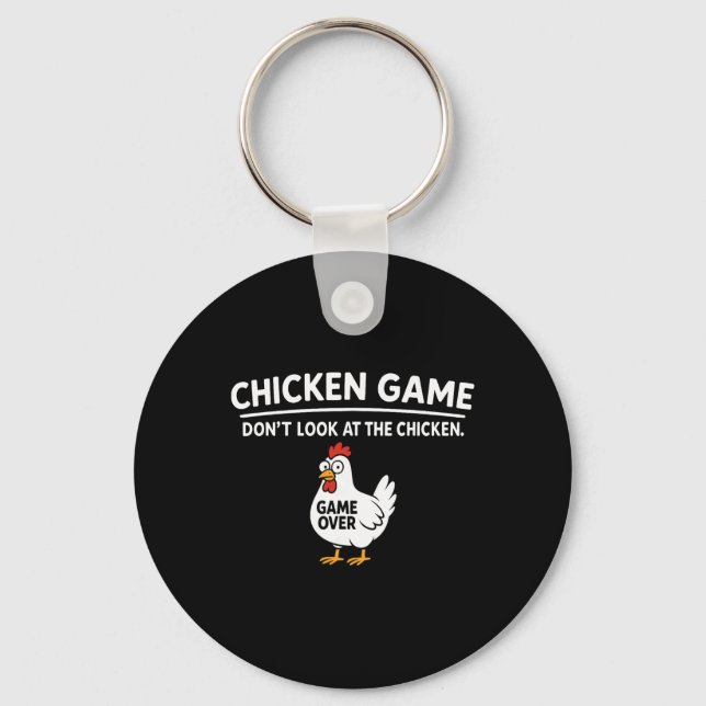 Chaveiro Jogo de Frango Fofo Não Olhe para o Frango Engraça (Frente)