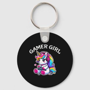 Chaveiro Jogo de vídeo bonito Jogo Jogo Jogo Unicorn Gamer