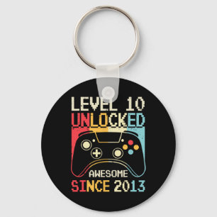 Chaveiro Jogo de Vídeo Desbloqueado do Nível 10 10º Anivers