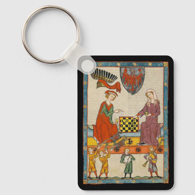 Chaveiro Jogo de Xadrez Codex Manesse Século XIV (Frente)
