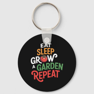 Chaveiro Jogo Divertido Comer Dormir Cultivar Um Jardim Rep