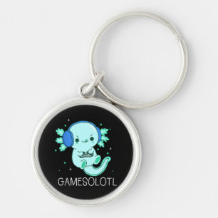 Chaveiro Jogos Kawaii Axolote Axolote Jogador