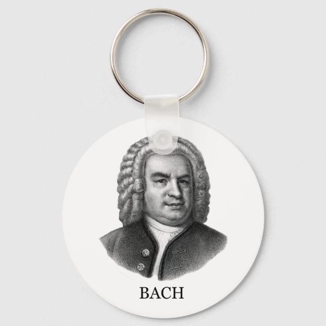 Chaveiro Johann Sebastian Bach, preto (Frente)