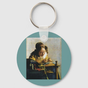 Chaveiro Johannes Vermeer's The Lacemaker (cerca de 1670)