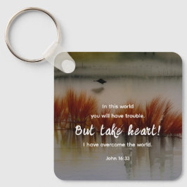Chaveiro John 16:33 Eu tenho a Bíblia Verse Christian