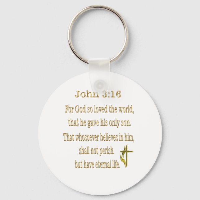 Chaveiro John 3:16 Presentes (Frente)
