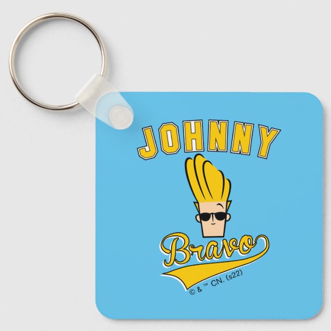 Chaveiro Johnny Bravo Collegiate Graphic (Frente)