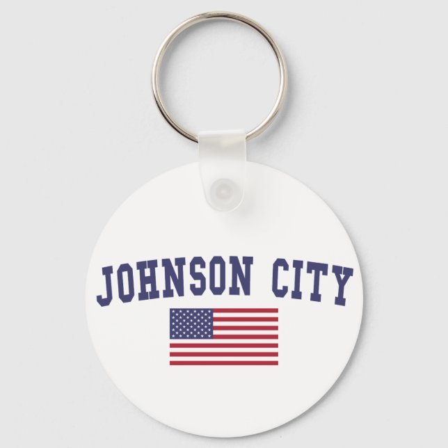 Chaveiro Johnson City USA Flag (Frente)