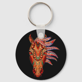 Chaveiro Joia do cavalo mosaico colorido equestre