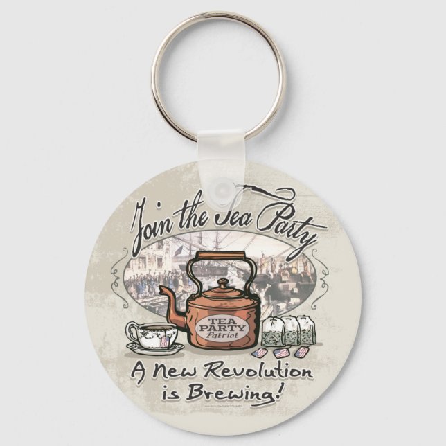 Chaveiro Join the Tea Party Tea Shirts and Gifts (Frente)