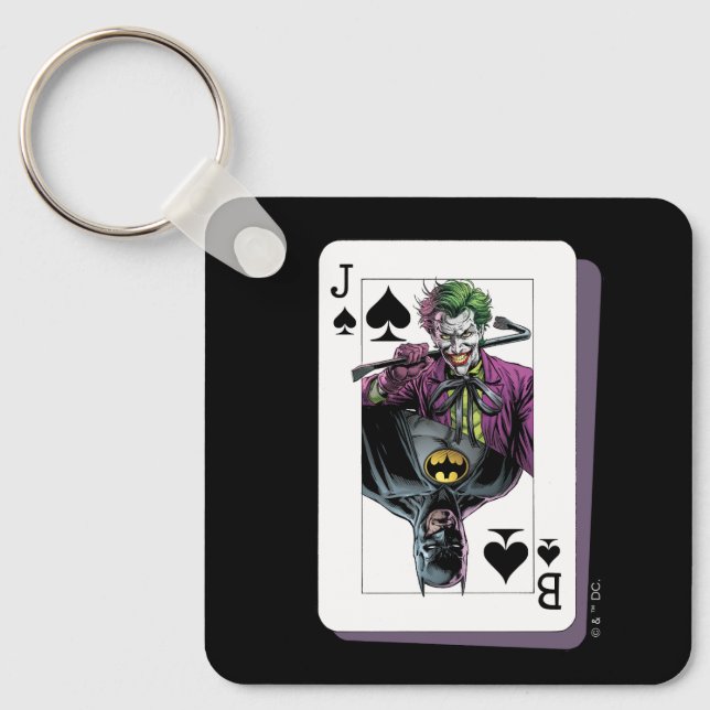 Chaveiro Joker and Batman Spade Playing Card Illustration (Frente)