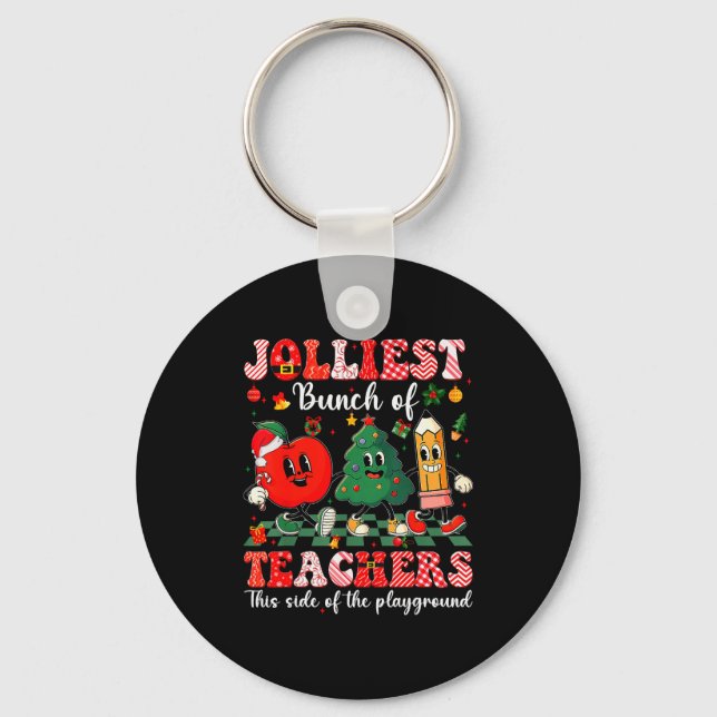 Chaveiro Jolliest Bunch Of Teachers Christmas Xmas Teacher  (Frente)