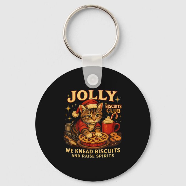 Chaveiro Jolly Biscuits Club We Knead Cat Xmas  (Frente)