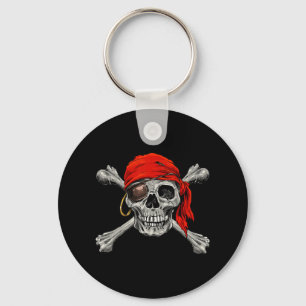 Chaveiro Jolly Roger Pirate Skull Crossbones Halloween
