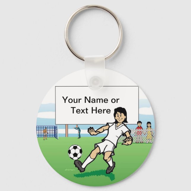 Chaveiro Jovens jogadores de futebol personalizados - Carto (Frente)