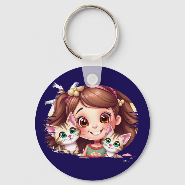 Chaveiro Joyful Moments with My Kitties (Frente)