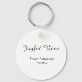 Chaveiro Joyful Vibes red Christmas add family name date