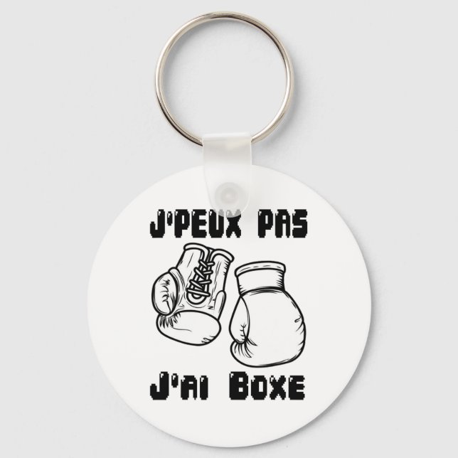 Chaveiro J'peux Pas J'ai Boxe - Camisola de Presente de Box (Frente)