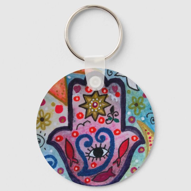 CHAVEIRO JUDAICA HAMSA SUN EYE PROTECTION (Frente)