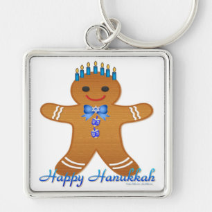 Chaveiro Judaica Hanukkah Gingerpão Man Menorah