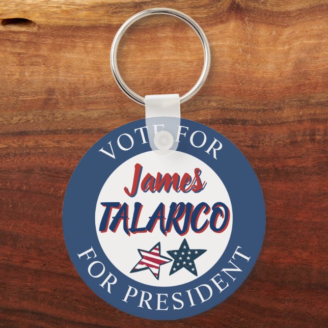 Chaveiro Jumbo-Sized Team James Talarico for President (Frente)