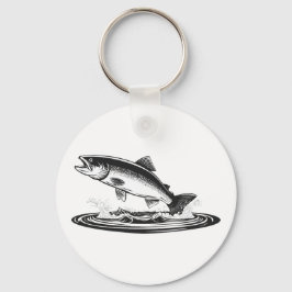 Chaveiro jumping atlantic salmon fish