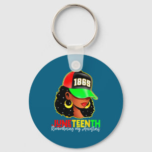 Chaveiro Juneteenth 1865 lembrando ancestrais orgulho negro