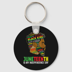 Chaveiro Juneteenth é o meu dia da independência Black King