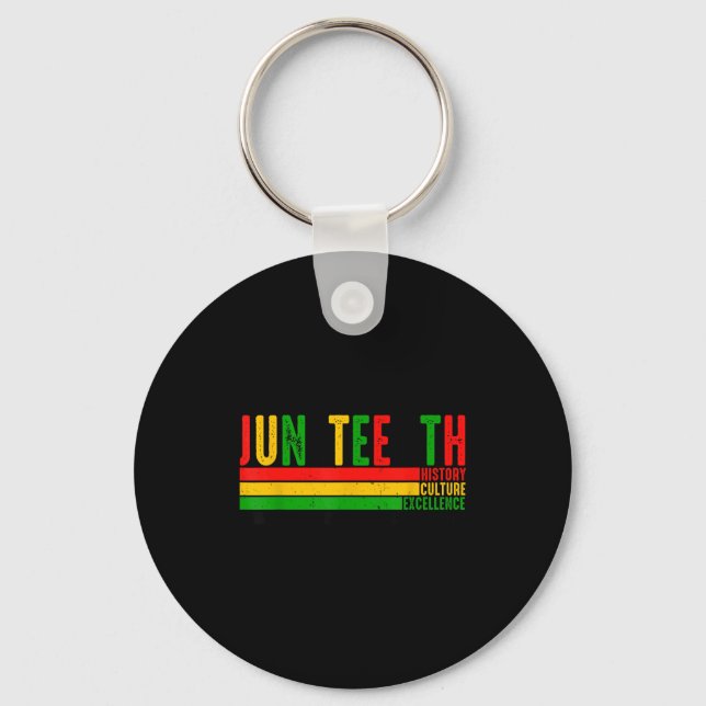 Chaveiro Juneteenth engraçado orgulho negro afro-americano (Frente)