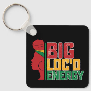 Chaveiro Juneteenth Grande Energia de Preto Liberdade