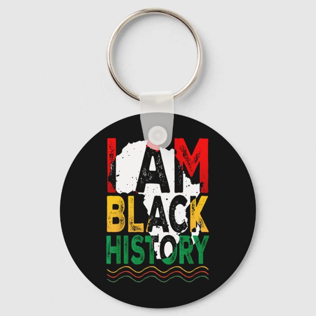 Chaveiro Juneteenth História Negra Preta Afro-Americana  (Frente)