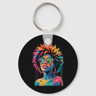 Chaveiro Juneteenth Mulher Negra Rainha Afro Africana Melan