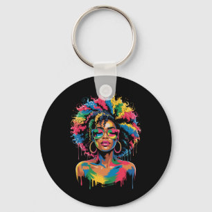 Chaveiro Juneteenth Mulher Negra Rainha Afro Africana Melan