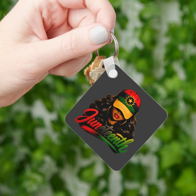 Chaveiro Juneteenth Mulheres Afro Negras Melanina Liberdade (Mão)
