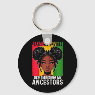 Chaveiro Juneteenth Orgulho Negro Mulher Lembrando Meus Anc