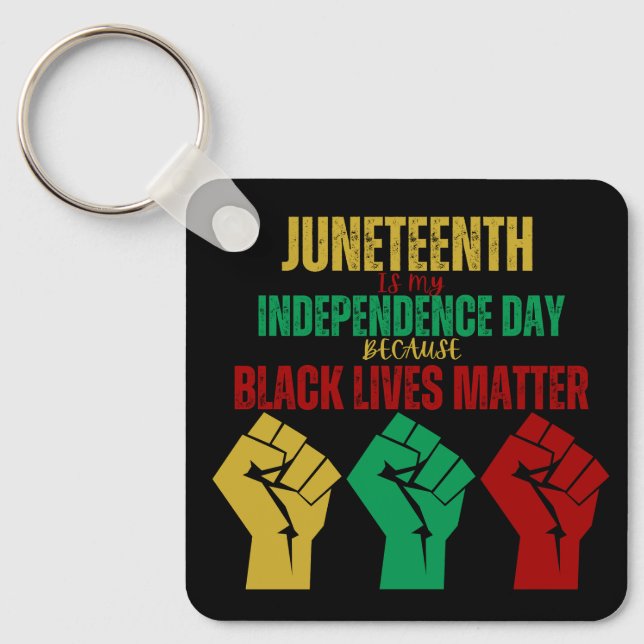 Chaveiro Juneteenth Pan-African Fist Keychain (Frente)