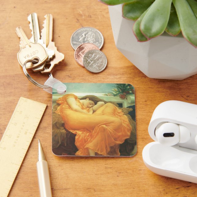 Chaveiro Junho flamejante por Lord Frederic Leighton (Mesa)