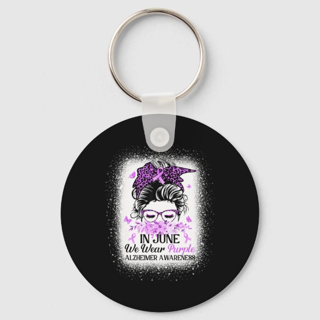 Chaveiro Junho Nós Usamos Roxo Mess Alzheimerheimer Conscie (Frente)