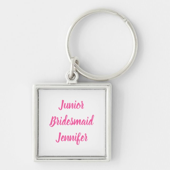 Chaveiro Júnior Bridesmaid Presente Nome Personalizado Ofer (Frente)