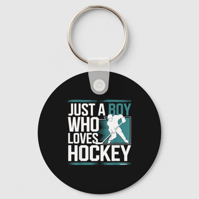 Chaveiro Just A Boy Who Loves Hockey  (Frente)