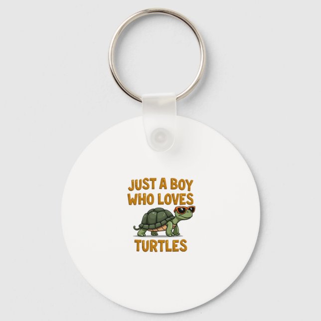 Chaveiro Just a boy who loves turtles Children boy (2) (Frente)