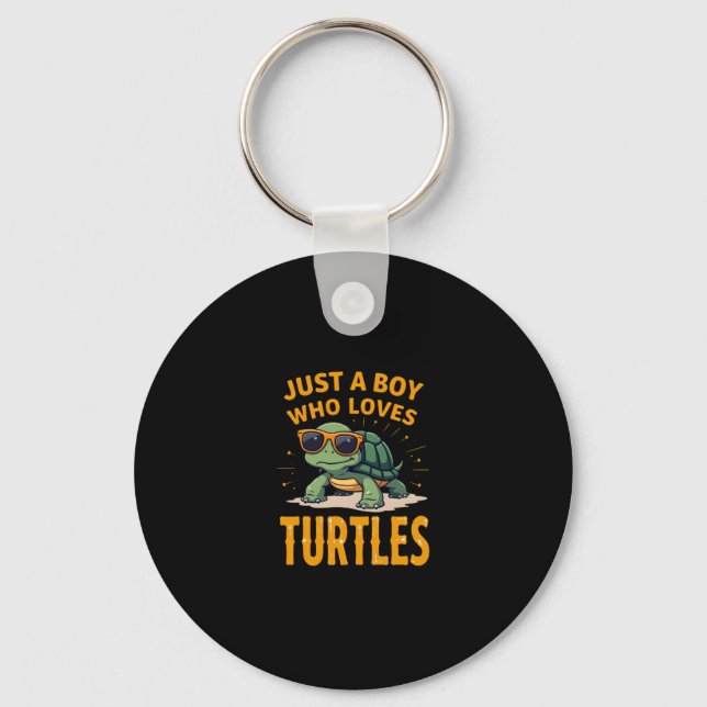 Chaveiro Just a boy who loves turtles Children boy (2) (Frente)