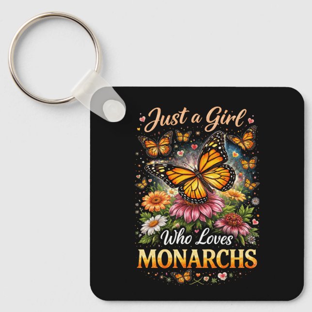 Chaveiro Just a Girl Who Loves Monarchs (Frente)