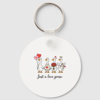 Chaveiro Just A Love Goose Cute Valentines Geese Heart Cud 